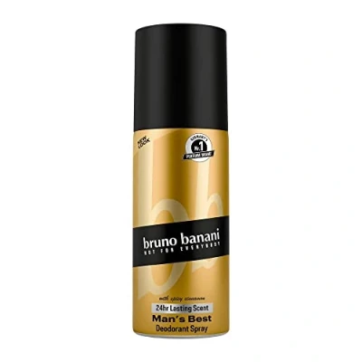 Image of bruno banani Man&#039;s Best Deodorant Body Spray with Sensual Oriental Men&#039;s Fragrance, 24 Hours Long Lasting, 150 ml