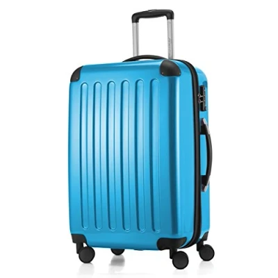 Image of HAUPTSTADTKOFFER Alex Luggage Suitcase Hardside Spinner Trolley 4 Wheel Expandable, 65cm, TSA, cyanblue