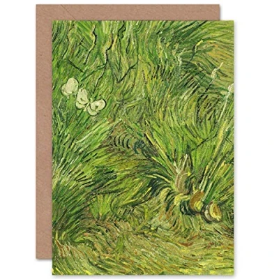Image of Artery8 Vincent Van Gogh Garden With Butterflies Fine Art Greeting Card Plus Envelope Blank Inside