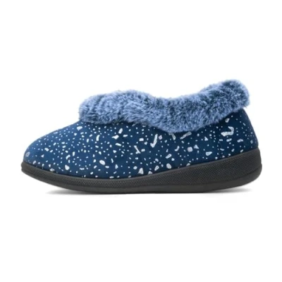 Image of Jo &amp; Joe Jacinta Womens Navy Wider Fit Slippers Size 7 UK Blue