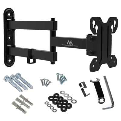 Image of Maclean MC 740 LCD LED Monitor Plasma TV Holder Wall Mount 13 23 &quot;30kg Max. VESA 100x100 180 degree Swivel