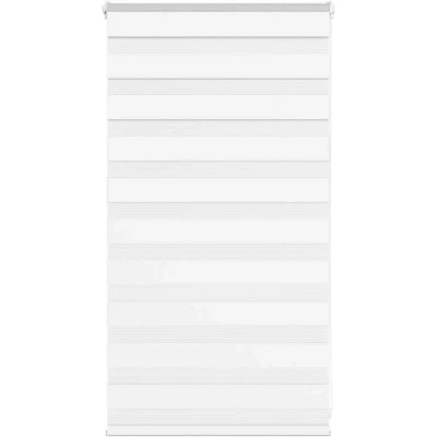 Image of vidaXL Zebra Blind White 85x100 cm Fabric Width 80.9 Polyester