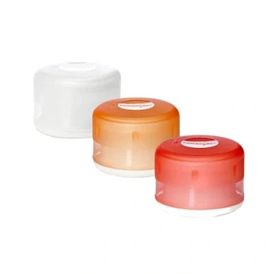 Image of humangear Gotubb, Clear/Orange/Red, Small (3 Pack), 3 Pack, (0.4oz), Clear/Orange/Red