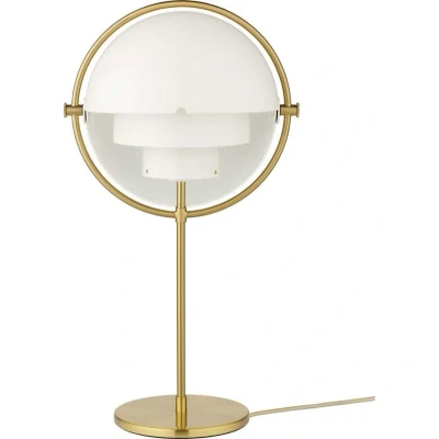 Image of GUBI Multi Lite table lamp, height 50 cm, brass/white