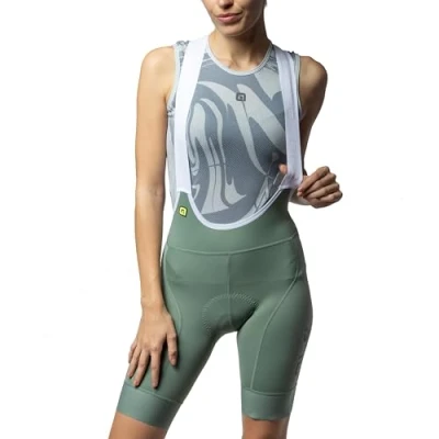 Image of Alé Cycling Women&#039;s PR.E Magic Colour Bib Shorts, Sage Green, XL