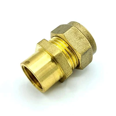 Image of 15mm x G3/8 Female Coupler Adaptor Brass Compression Fittings Straight Connector