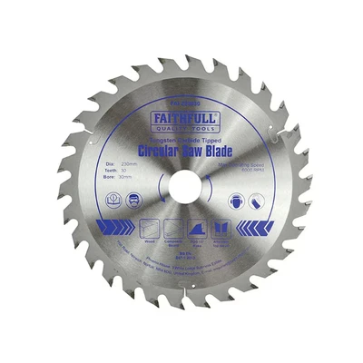 Image of Faithfull TCT Circular Saw Blade 230 x 30mm 30T POS FAIZ23030
