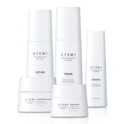 Image of Atomy Skin Care System the fame 425 ml(toner 150 ml, Eye Cream 40ml, Essence 50ml, Lotion 135ml, Nutrition 50 ml)