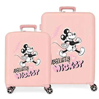 Image of Disney Mickey Friendly Suitcase Set Nude 55/70 cm Hard ABS Built in TSA Closure 88L 6, Nude, One Size,