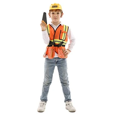 Image of Forever Young Kids Children&#039;s Workman Builder Construction Fancy Dress Costume (5 7 years)