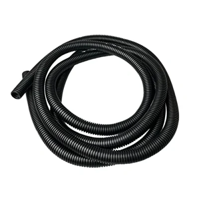 Image of Black Conduit Split Plastic Flexible Cable Tidy Solution Tube Trunking 23mm 2m