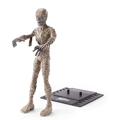 Image of The Noble Collection Universal Monsters Bendyfigs Mummy 7.5in (19cm) Toys Bendable Figure Posable Collectible Doll Figures With Stand