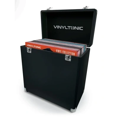 Image of Vinyl Tonic 12&quot; LP Storage Case PU Leather Fully Lined Interior Reinforced Steel Corners
