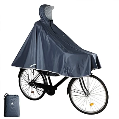 Image of Anyoo Waterproof Rain Poncho Bike Bicycle Coat Jacket Capes Lightweight Compact Reusable for Boys Men Women Adults