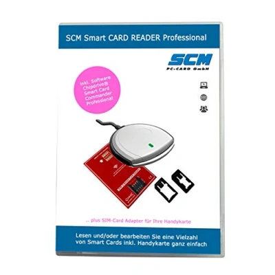Image of SCM Smart Card Reader Professional Plus Software for Reading Various Cards/Mobile Phone SIM Readers Including Adpater Mini Micro Nano
