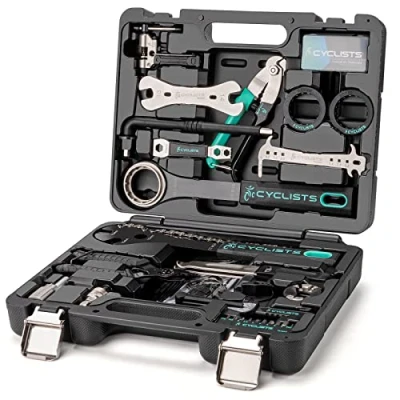 Image of 27 Piece Bike Tool Kit Tools Maintenance Repair Mountain/Road Bicycle With Storage Case