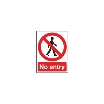 Image of Sitesafe NO Entry Vinyl Sign 148 x 210mm