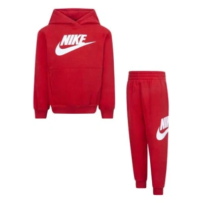 Image of NIKE Unisex Kids Club Fleece TRACK_SUIT, Red/White, 3 Years EU