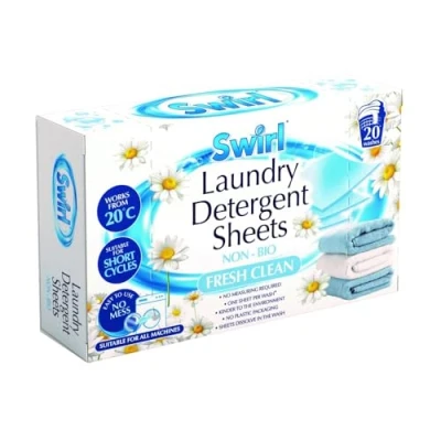 Image of SWIRL Laundry Detergent Sheets Fresh Clean