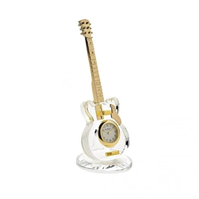 Image of William Widdop Miniature Crystal Guitar Mantel Clock