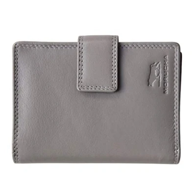 Image of MORUCHA Clutch Wallet for Women Genuine Leather RFID Blocking High Capacity Cardholder M85 Purse (Grey)