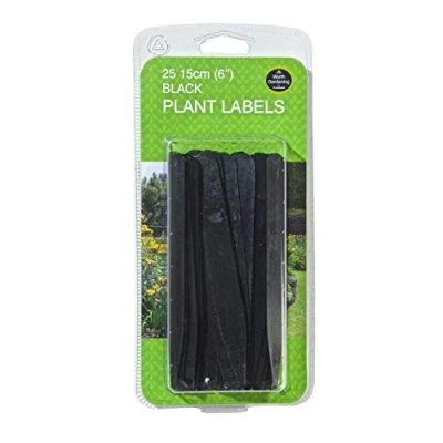 Image of Garland 15cm (6&quot;) Black Plant Labels (25)