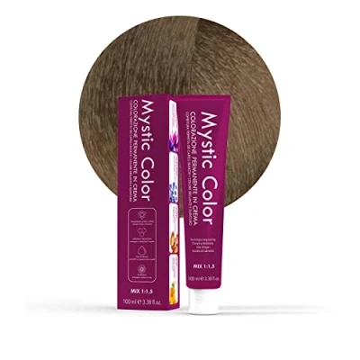 Image of Mystic Color Permanent Cream Colouring with Argan Oil and Calendula Long Lasting Hair Dye Blonde 7 100ml