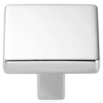 Image of KOOFIZO Square Cabinet Knob Chrome Pull Handle (31mm / 1.2 Inch), 10 Pack for Kitchen Cupboard Door, Bedroom Dresser Drawer, Bathroom Wardrobe Hardware