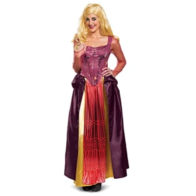 Image of DISGUISE Adult Hocus Pocus Deluxe Sarah Fancy Dress Costume Small