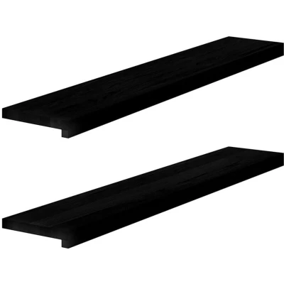 Image of vidaXL Window Sills 2 pcs Dark Brown 110x20x2 cm Solid Wood Oak