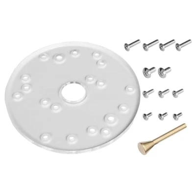 Image of Universal Router Base Plate Compatible with Porter Cable, Bosch, Makita, Ryobi, Woodworking Accessories Auxiliary Tool Centering Pin Screws