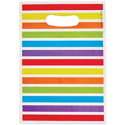 Image of Baker Ross FC998 Rainbow Party Loot Bags Pack of 10, for Kids Party, Birthday Supplies,