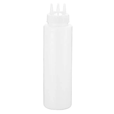 Image of ohfruit 3 Hole Plastic Squeeze Bottles,Refillable Bottle Food Grade Large Capacity Condiment Bottles for Kitchen,Ketchup Mustard Mayonnaise Hot Sauce Olive Oil Red S