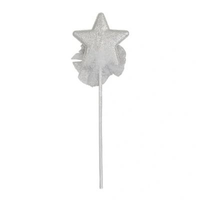 Image of PRETEND TO BEE Star, Fancy Dress Costume Accessory for Kids, Children, Silver Wand, 3+