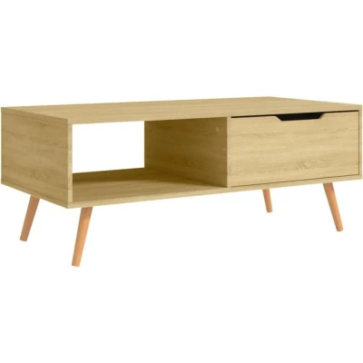 Image of vidaXL Coffee Table Sonoma Oak 100x49.5x43 cm Engineered Wood