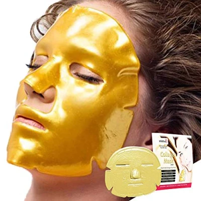 Image of New Infinitive Beauty Crystal 24K Gold Powder Gel Collagen Face Mask Masks Sheet Patch, Anti Ageing Aging, Skincare, Wrinkle,