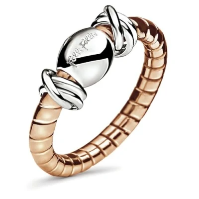 Image of Folli Follie Women&#039;s Stainless Steel Ring, Pink, Size 16 (Reference 1R14T031RA)