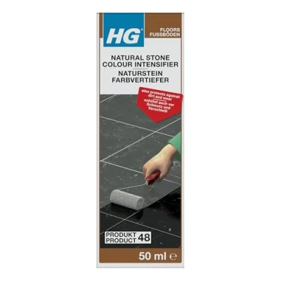 Image of HG Natural Stone Colour Intensifier 48, for Granite, Blue &amp; Other Types, Restores the Shade Protects Against Dirt, Wear Tear 50ml (449005105)