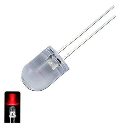 Image of UMTMedia® 50 x Red 10mm Ultra Bright LEDs Clear LED Bulb