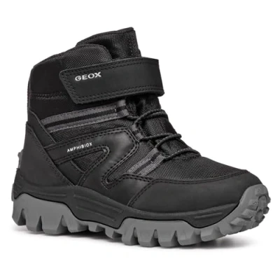 Image of Geox Himalaya BOY ABX Winter boots for kids, Size: 6, Black Imitation leather/ textile