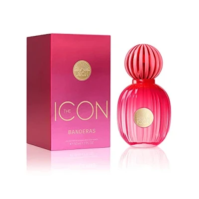 Image of Banderas The Icon Woman Eau De Perfume For Women Long Lasting Elegant, Sophisticated And Sensual Scent Vanilla, Floral, Fruity Notes Ideal Special Events 50 ml