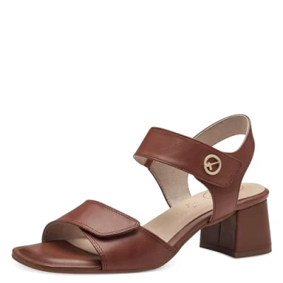 Image of TAMARIS Women&#039;s 8 88313 42 Heeled Sandal, Cognac, 5 UK