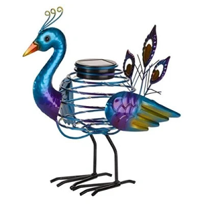 Image of Peacock Spiralight Solar Garden Light