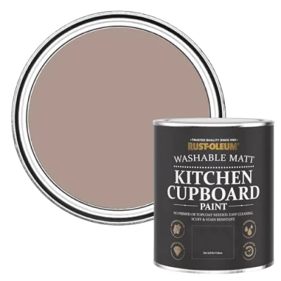 Image of Rust Oleum Pink Kitchen Cupboard Paint in Matt Finish Haversham 750ml