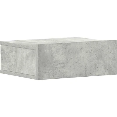 Image of vidaXL Floating Nightstand Concrete Grey 40x30x15 cm Engineered Wood