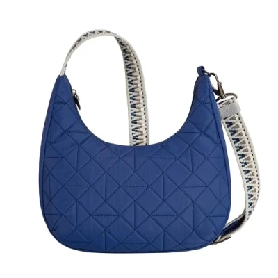 Image of Travelon Unisex&#039;s Anti Theft Boho Slouchy Crossbody, Lush Blue, One Size