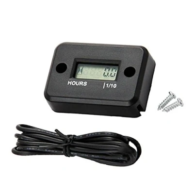Image of JZK Waterproof LCD Display Digital Hour Meter Gauge Timer for Quad bike Motorcycle Snowmobile motocross pit lawn mower tractor truck