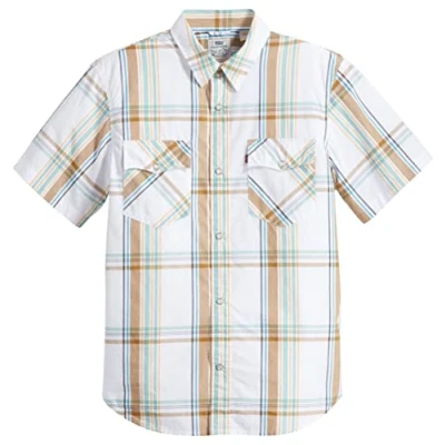 Image of Levi&#039;s SS Relaxed FIT Western Shirt, Men&#039;s, Size: Medium, Waab plaid mustard