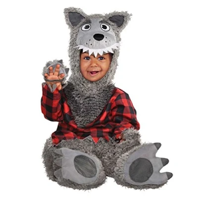 Image of amscan 9902582 Baby Cute Wolf Halloween Fancy Dress Costume Age: 0 6 Months