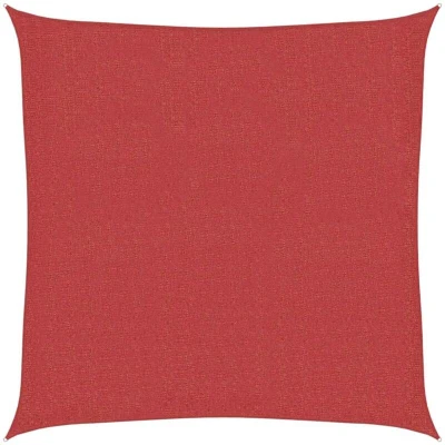 Image of vidaXL Sunshade Sail 160 g/m² Red 7x7 m HDPE